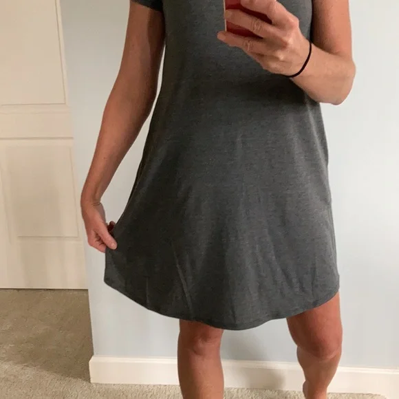 Grey Cutout Detail Shift Dress - Picture 4 of 14